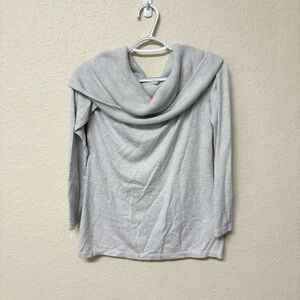 Lilly Pulitzer Gray Cowl Neck Long Sleeve Pullover Women’s Soft Size M
